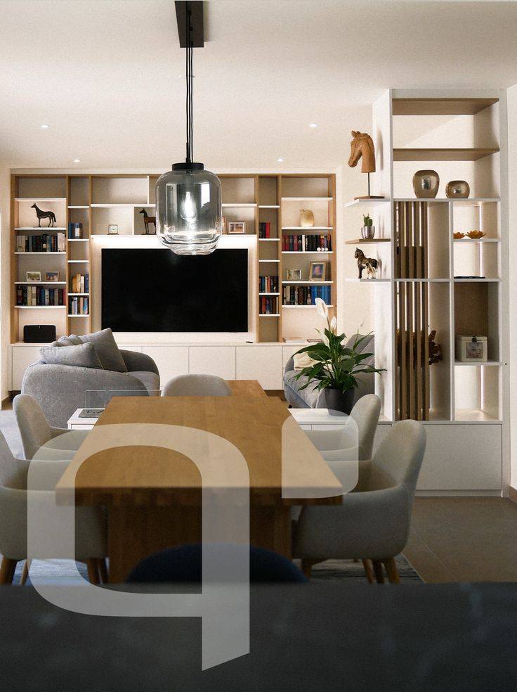 Espace média mural avec rangement fabriqué sur mesure et installé à Caveirac dans le Gard