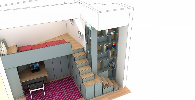 Idée aménagement mezzanine chambre à Parignargues près de Nîmes